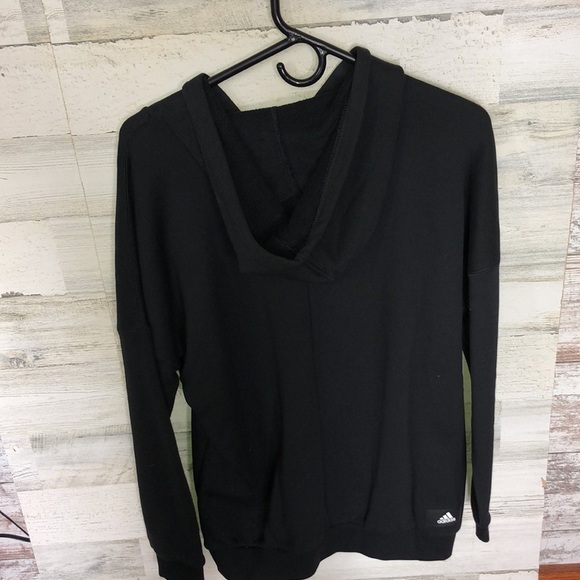 NWT Adidas future icons oversized pullover hoodie black and gray sweatshirt XS​​ - Picture 8 of 13